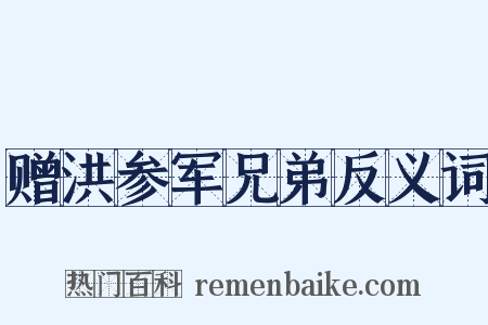 赠洪参军兄弟反义词是什么意思的图片